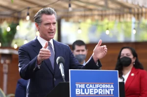 Gavin Newsom punches GOP to Democratic applause